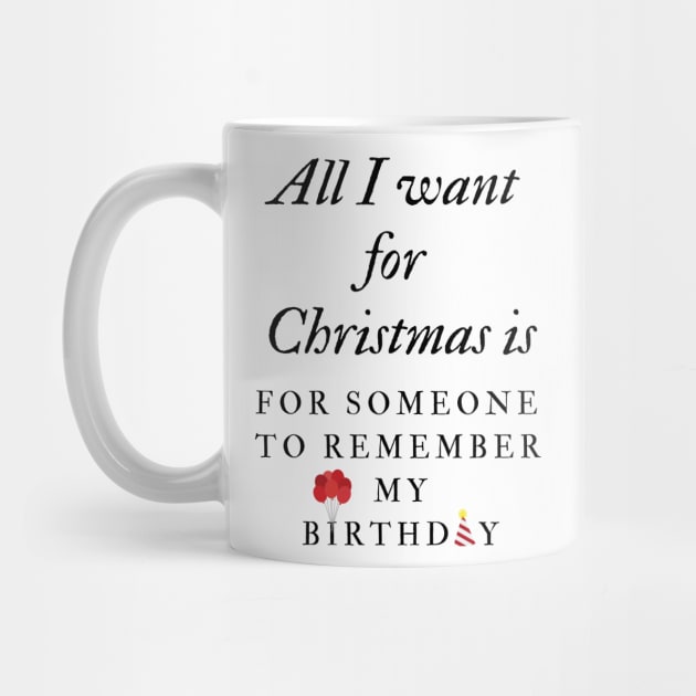 All I want for Christmas is for someone to remember my Birthday by iamkj